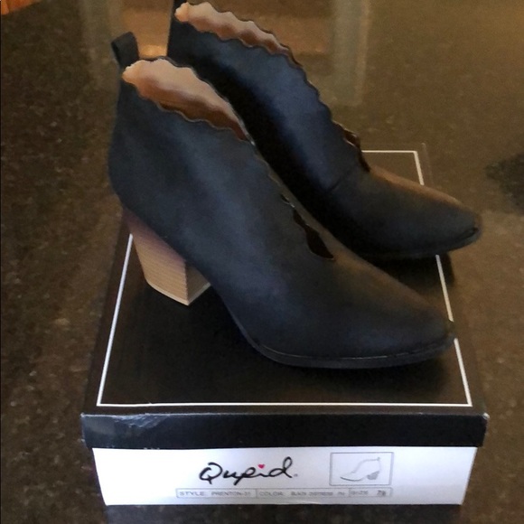 Qupid Open Top Bootie Black Size 7.5 - Picture 4 of 8